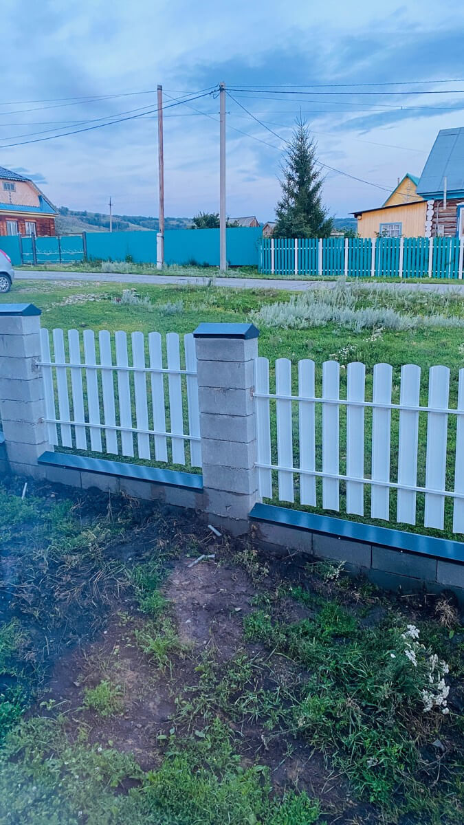 Забор из евроштакетника 16м RAL9003/9003 Белый двусторонний фото 6 в Сочи