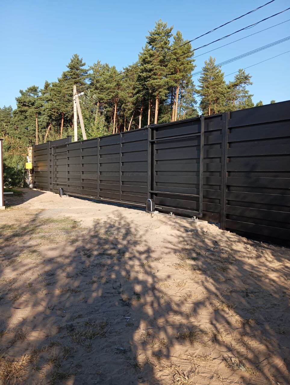 Забор-ранчо из металлопланкена 37м RAL9005 Черный МАТТЕ фото 2 в Сочи