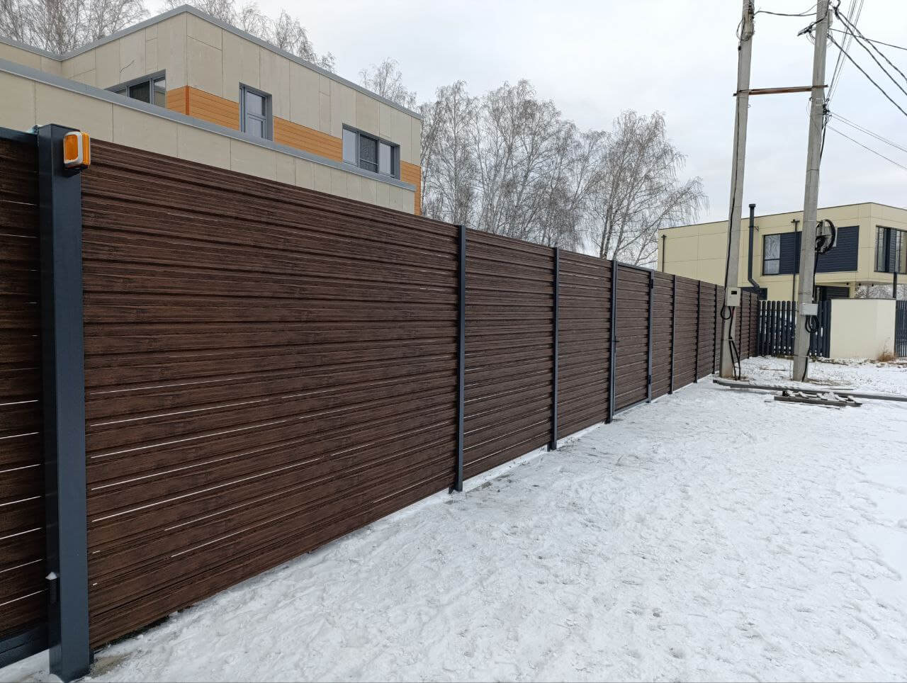 Забор-ранчо из евроштакетника 58м Темный Каштан 3D Принтек фото 4 в Сочи