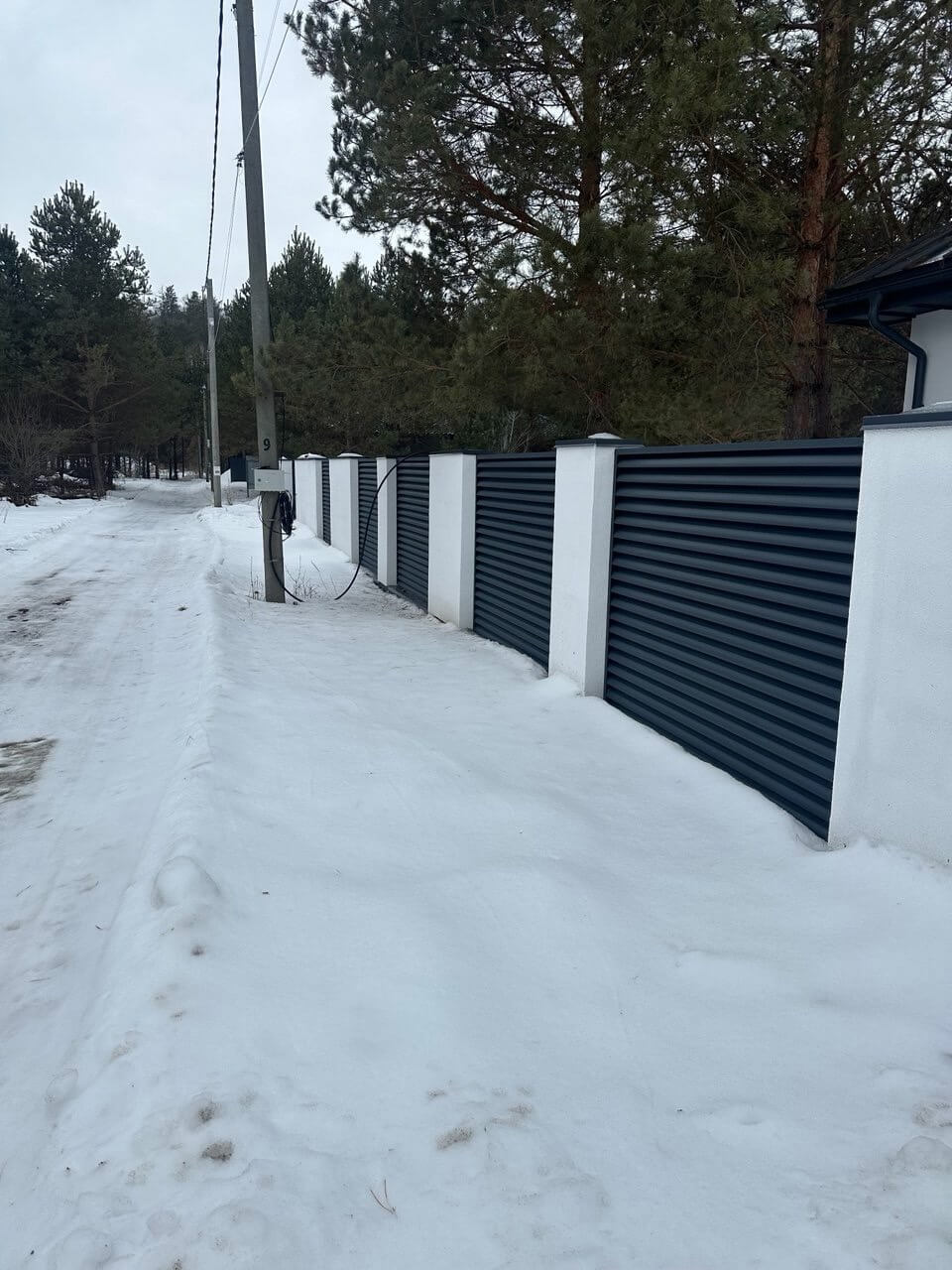 Забор-жалюзи 76м RAL7024/7024 Серый Графит двусторонний МАТТЕ фото 5 в Сочи