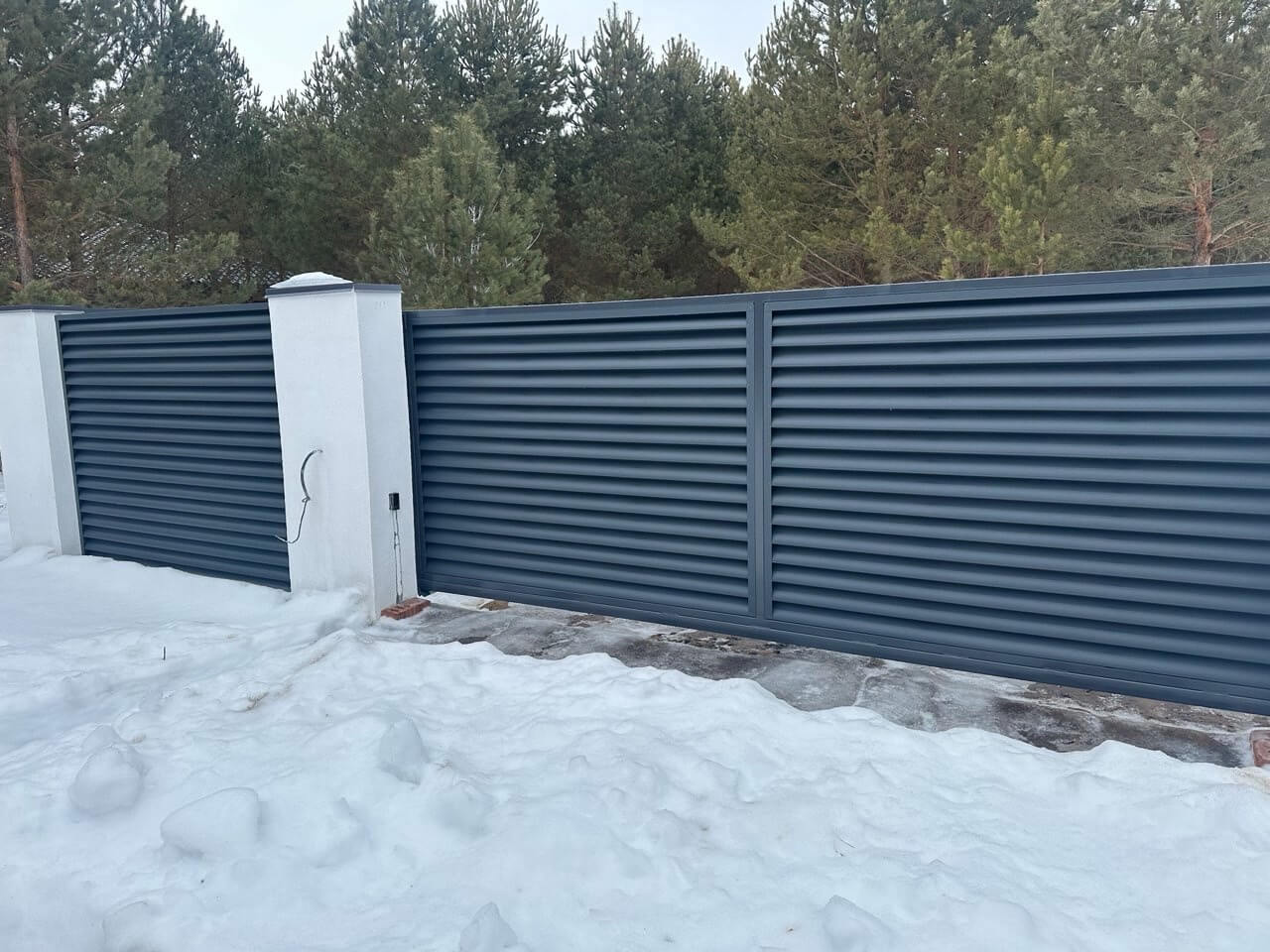 Забор-жалюзи 76м RAL7024/7024 Серый Графит двусторонний МАТТЕ в Сочи