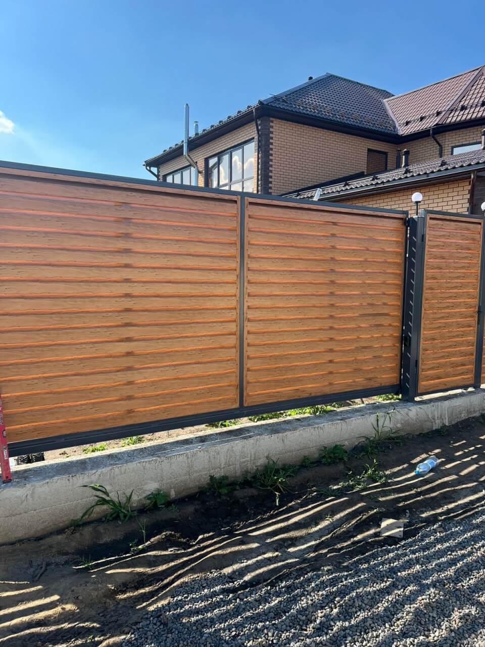 Забор-жалюзи из ламелей Хай-Тек 57м Кипарис 2xPrintech двусторонний фото 3 в Сочи