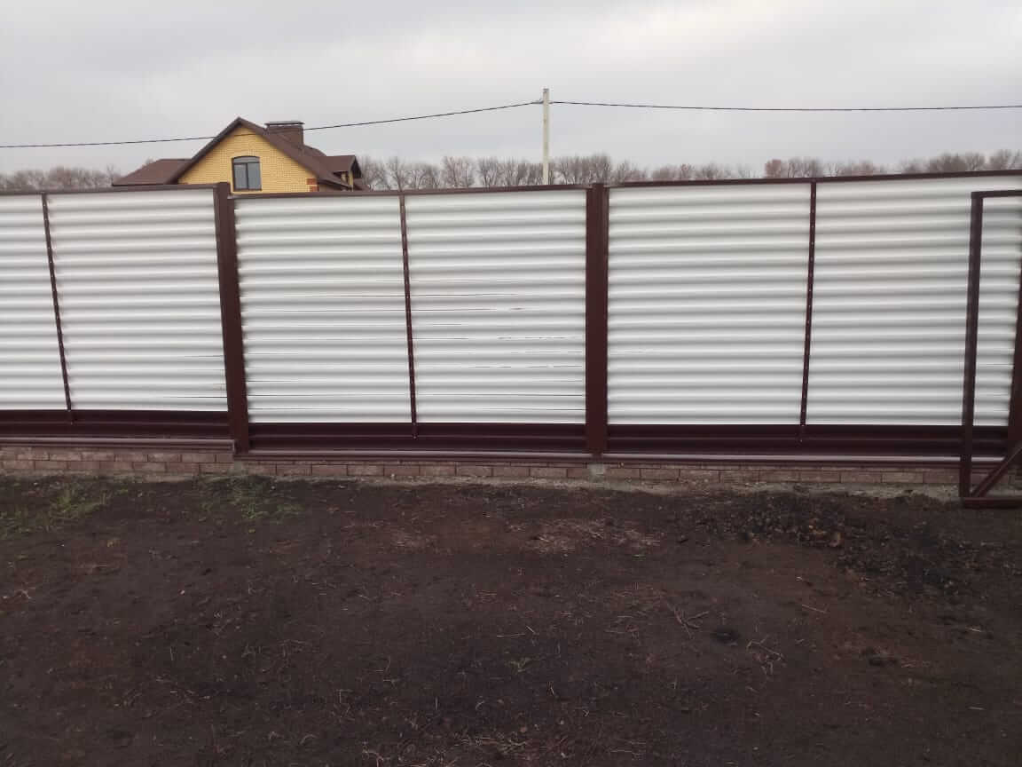 Забор-жалюзи 22м RAL9003/9003 Белый двусторонний фото 1 в Сочи